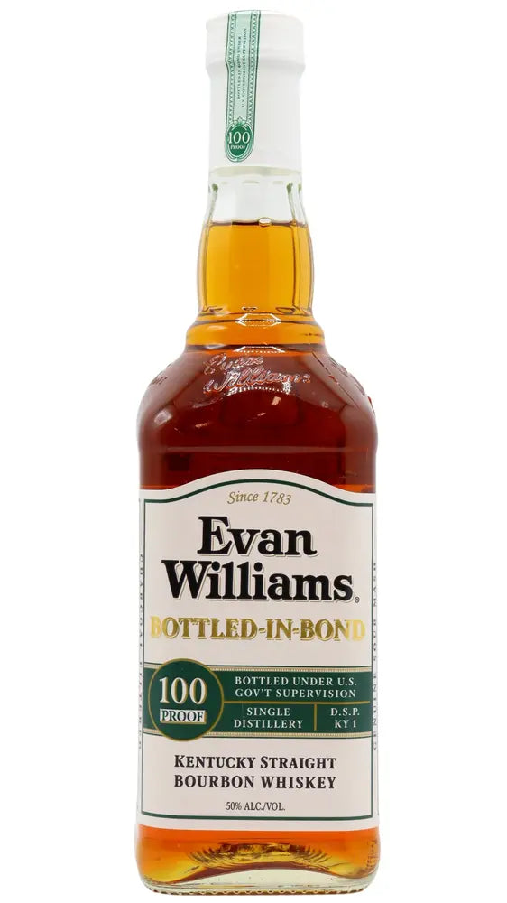 Evan Williams - 4 year old Bottled In Bond 100 Proof Kentucky Straight Bourbon Whiskey 70cl 50% ABV