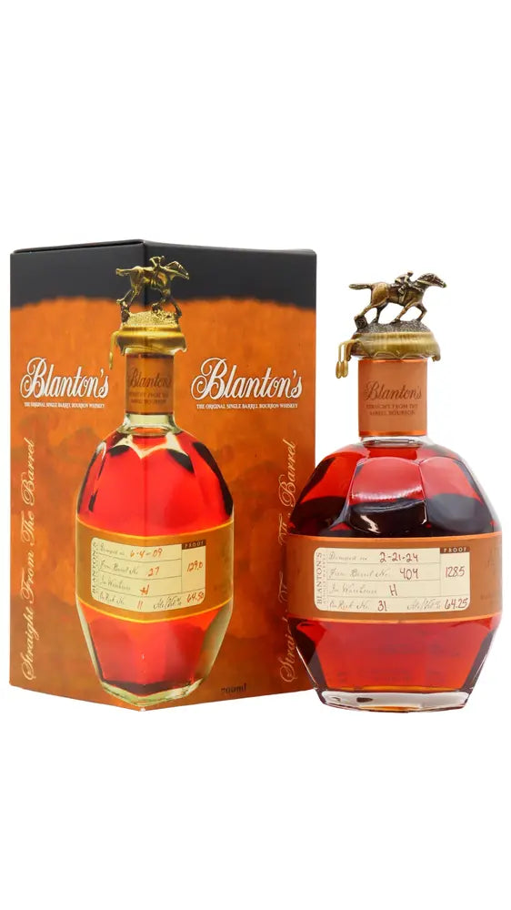 Blanton's - Straight From The Barrel - Letter T" Single Barrel Bourbon Whiskey 70cl 60% ABV"