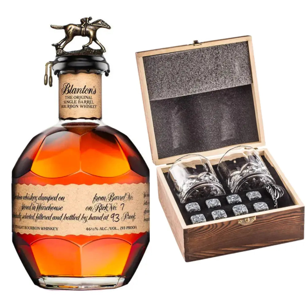 Blanton's Single Barrel Bourbon Whiskey 750ml With Gift-Blanton's Single Barrel Bourbon Whiskey 750ml With Glass Set