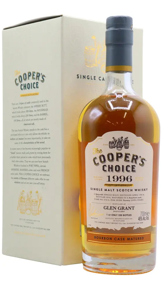 Glen Grant - 20 year old Cooper's Choice - Single Bourbon Cask #67814 1996 Whisky 70cl 46% ABV
