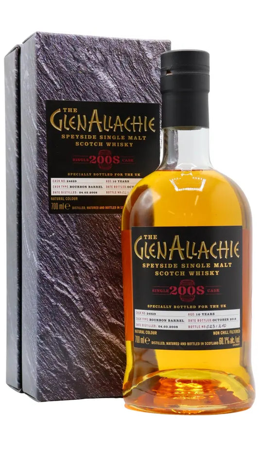 GlenAllachie - 10 year old Single Bourbon Cask #24829 2008 Whisky 70cl 60.1% ABV