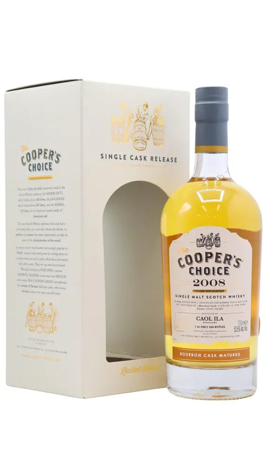 Caol Ila - 12 year old Cooper's Choice - Single Bourbon Cask #14 2008 Whisky 70cl 53.5% ABV