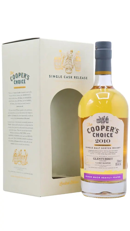 Glenturret - 10 year old Ruadh Maor - Cooper's Choice - Single Bourbon Cask #336 2010 Whisky 70cl 56% ABV