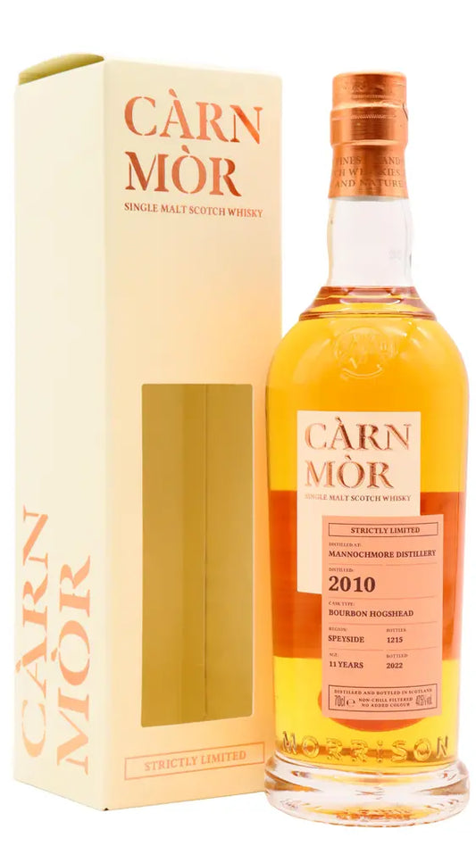 Mannochmore - 11 year old Carn Mor Strictly Limited Bourbon Cask Finish Single Malt Scotch 2010 Whisky 70cl 47.5% ABV