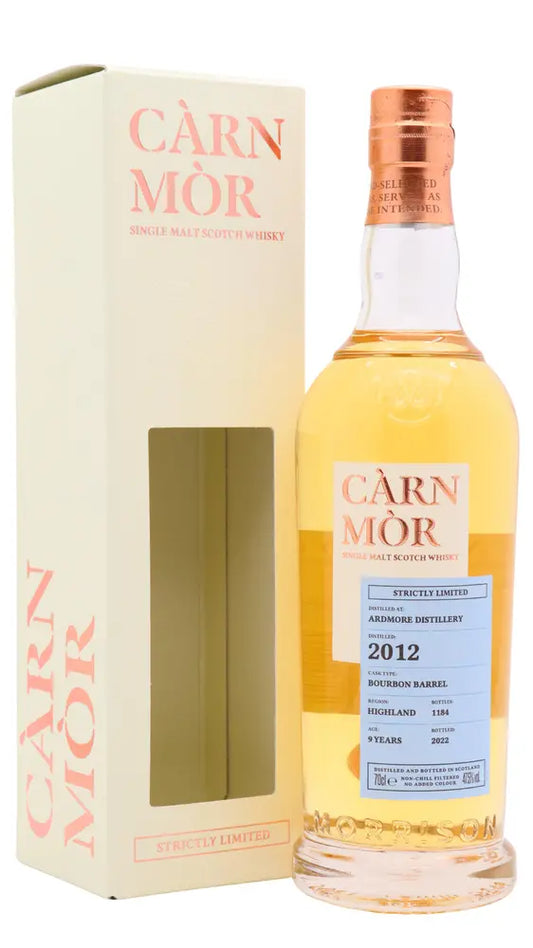 Ardmore - 9 year old Carn Mor Strictly Limited Bourbon Cask Finish Single Malt Scotch 2012 Whisky 70cl 47.5% ABV