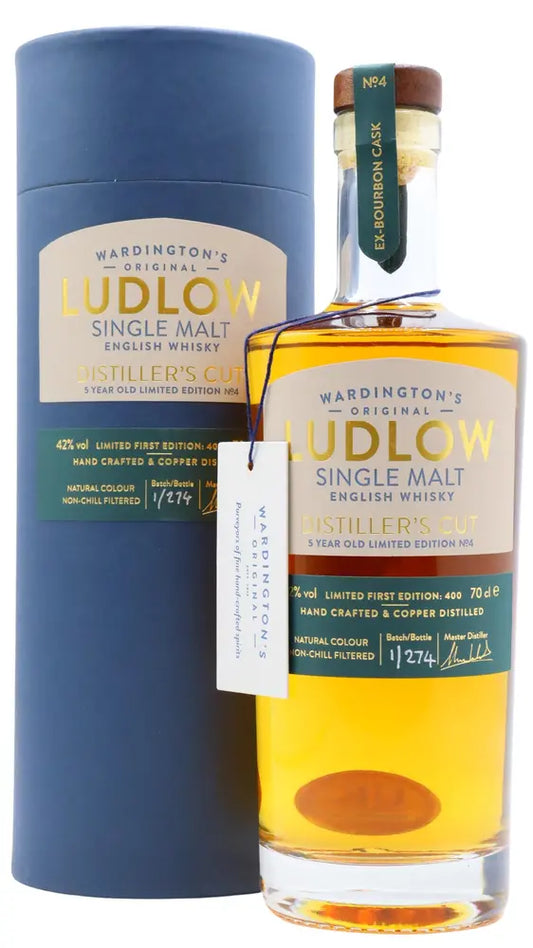 Ludlow - 5 year old Distiller's Cut Cask Edition No. 4 - Ex-Bourbon Single Malt English Whisky 70cl 42% ABV