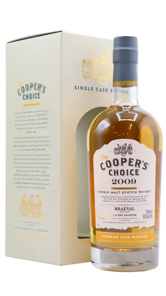Braeval - 13 year old Cooper's Choice - Single Bourbon Cask #4147 2009 Whisky 70cl 58.5% ABV