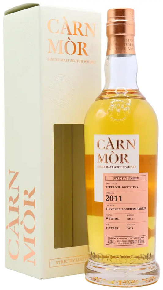 Aberlour - 11 year old Carn Mor Strictly Limited First Fill Bourbon Cask Finish Single Malt Scotch 2011 Whisky 70cl 47.5% ABV