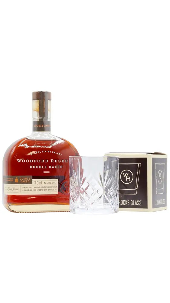 Woodford Reserve - Double Oaked Kentucky Straight Bourbon Whiskey 70cl 43.2% ABV (Includes Branded Glass)