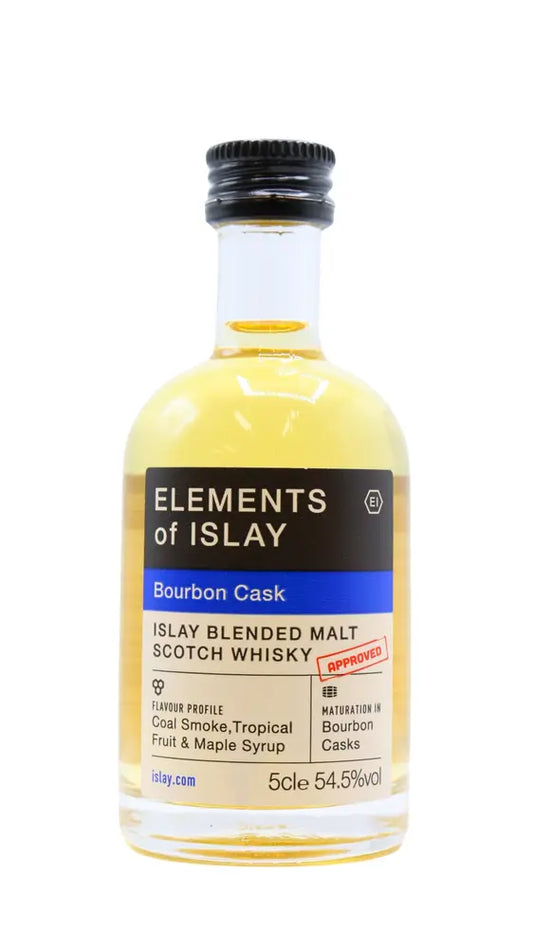 Elements Of Islay - Bourbon Cask Blended Malt Scotch Whisky 5cl 54.5% ABV Miniature