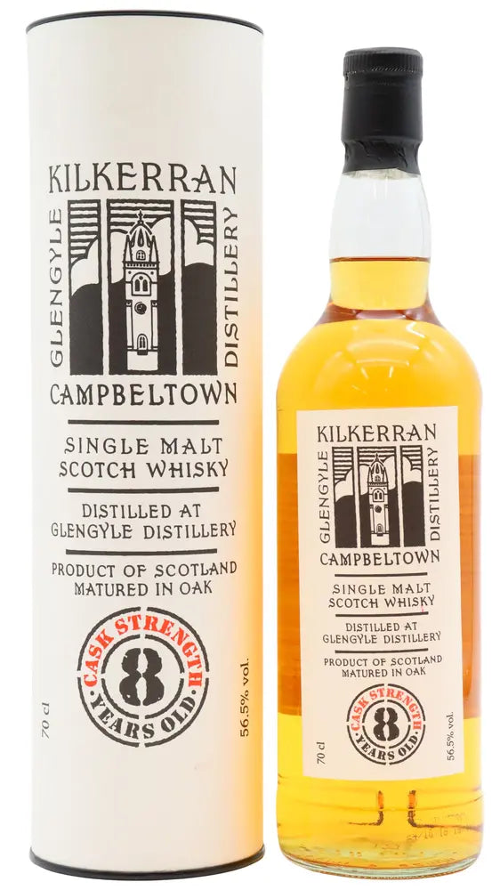 Kilkerran - 8 year old Cask Strength 2018 Release Bourbon Cask Matured Single Malt Scotch Whisky 70cl 56.5% ABV