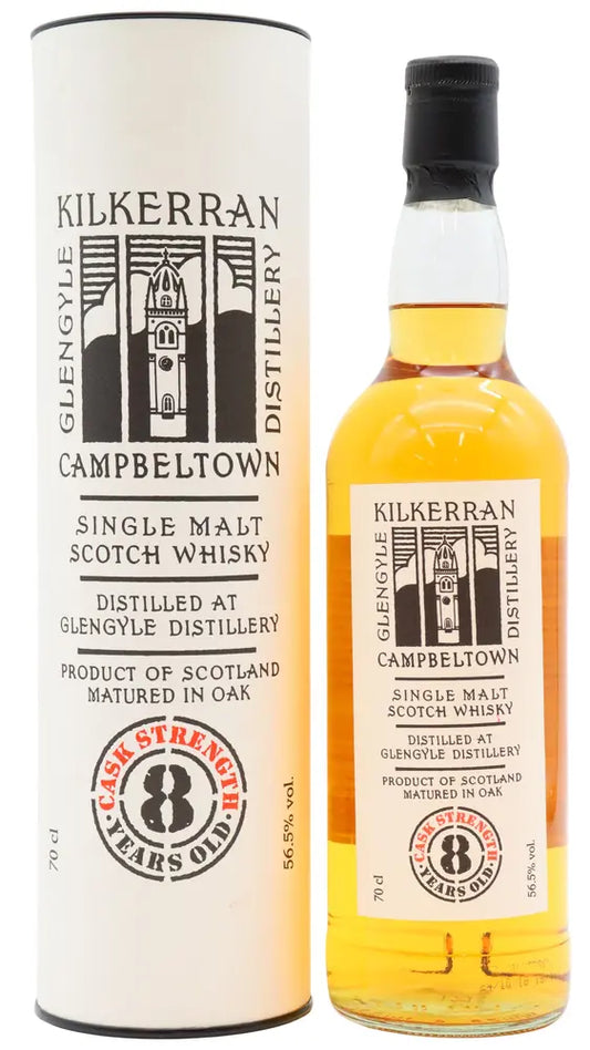Kilkerran - 8 year old Cask Strength 2018 Release Bourbon Cask Matured Single Malt Scotch Whisky 70cl 56.5% ABV