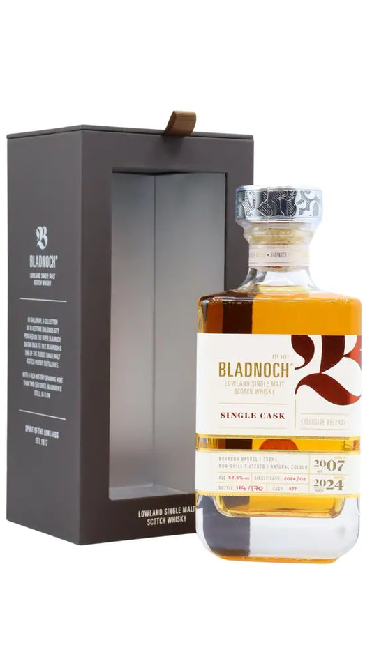Bladnoch - 17 year old Single Bourbon Cask #477 2007 Whisky 70cl 52.6% ABV
