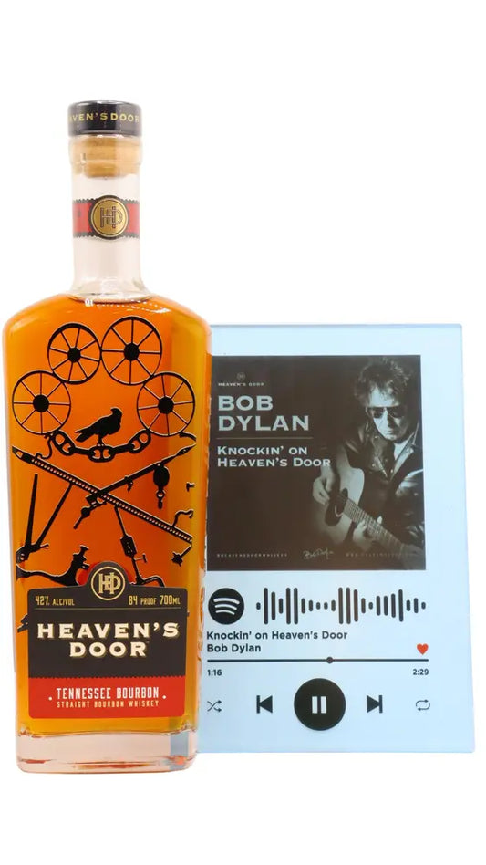 Heaven's Door - Straight Bourbon Whiskey 70cl 42% ABV (Bob Dylan)- (Includes Spotify Plaque)