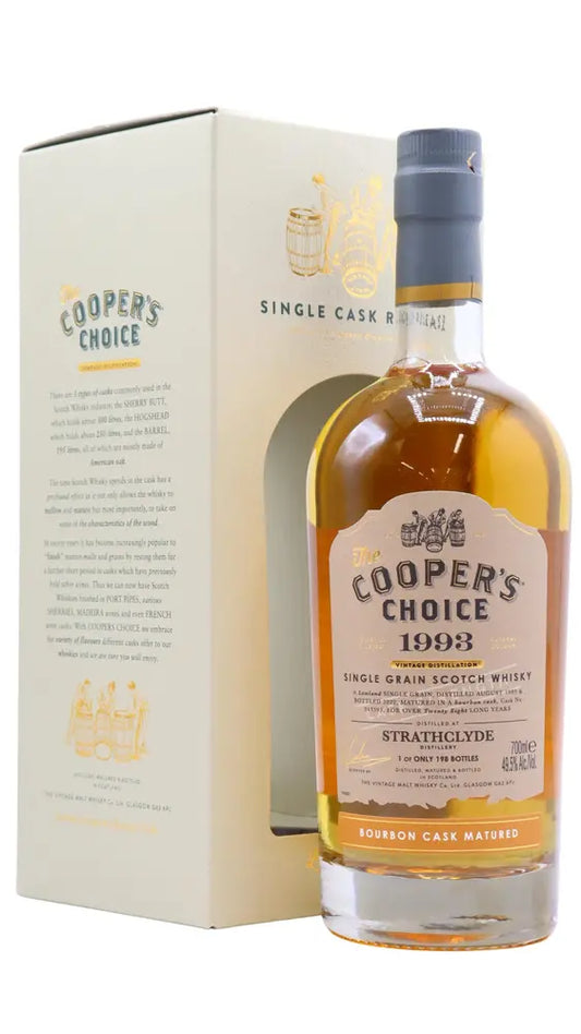 Strathclyde - 28 year old Cooper's Choice - Single Bourbon Cask #243393 1993 Whisky 70cl 49.5% ABV