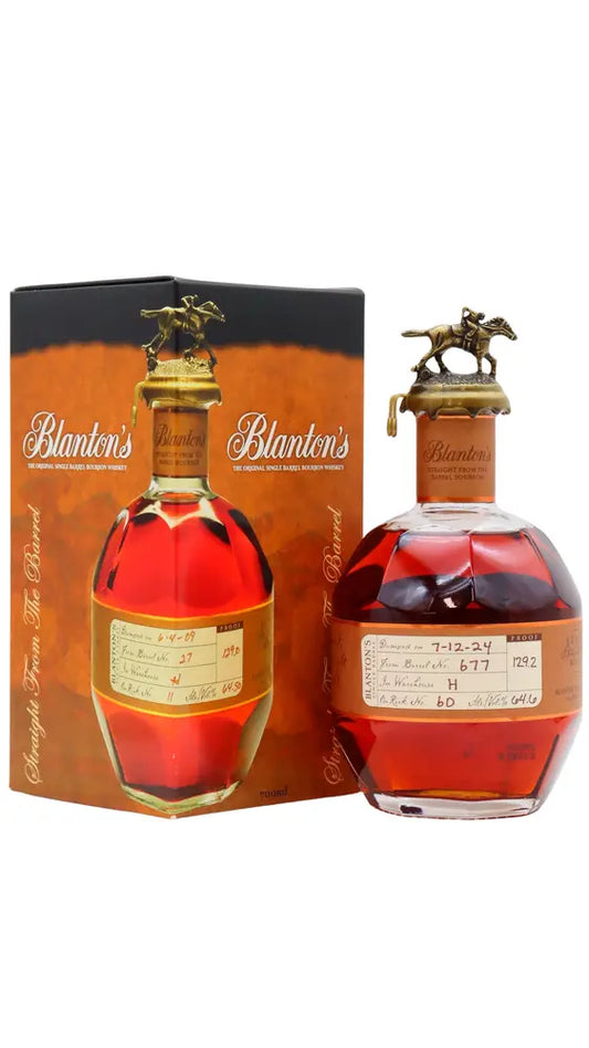 Blanton's - Straight From The Barrel - Letter O" Single Barrel Bourbon Whiskey 70cl 60% ABV"