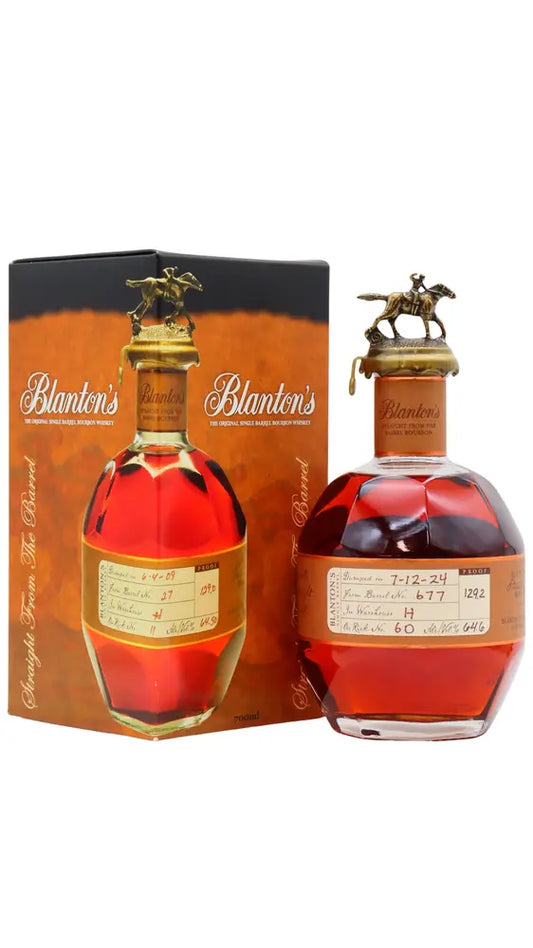 Blanton's - Straight From The Barrel - Letter S" Single Barrel Bourbon Whiskey 70cl 60% ABV"