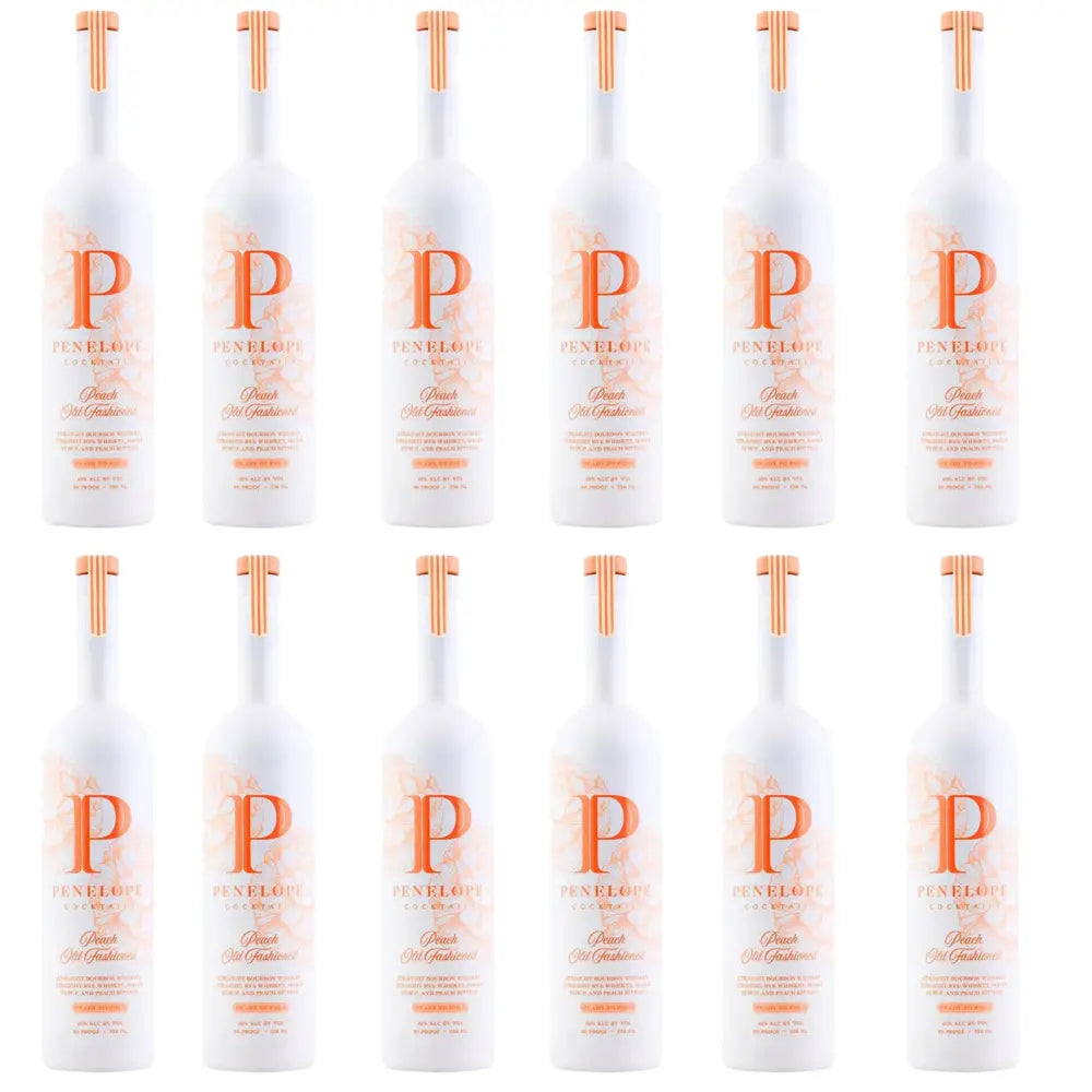 Penelope Bourbon Peach Old Fashioned – Ready to Pour Cocktail-750 ML - 12 Pack