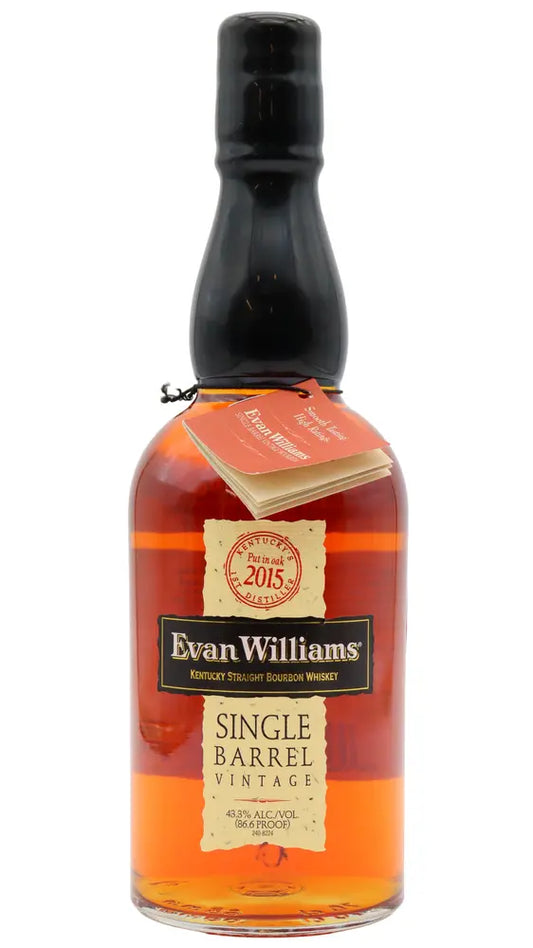 Evan Williams - 7 year old Single Barrel Vintage Kentucky Straight Bourbon 2015 Whiskey 70cl 43.3% ABV0