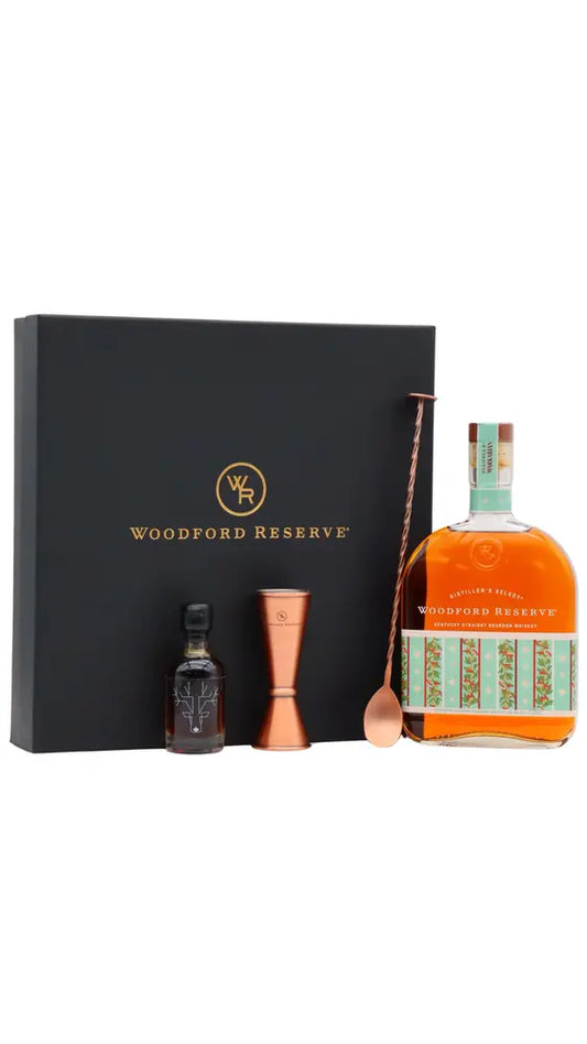 Woodford Reserve - 2025 Holiday Edition Kentucky Straight Bourbon Whiskey 70cl 43.2% ABV Ultimate Cocktail Gift Pack