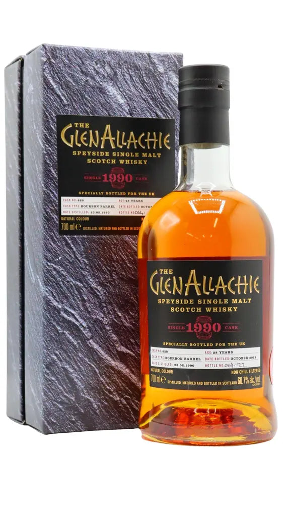 GlenAllachie - 28 year old Single Bourbon Cask #620 1990 Whisky 70cl 60.7% ABV