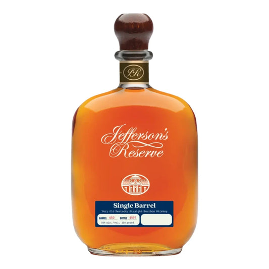 Jefferson's Straight Bourbon Reserve Single Barrel Whiskey 750ml