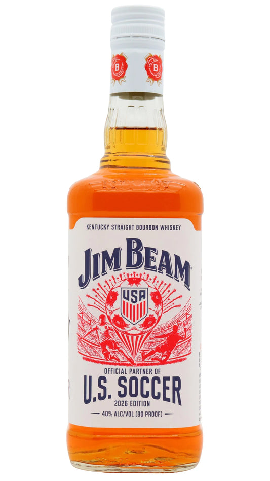 Jim Beam - Limited Edition U.S. Soccer 2026 Edition White Label Kentucky Straight Bourbon Whiskey 75cl 40% ABV