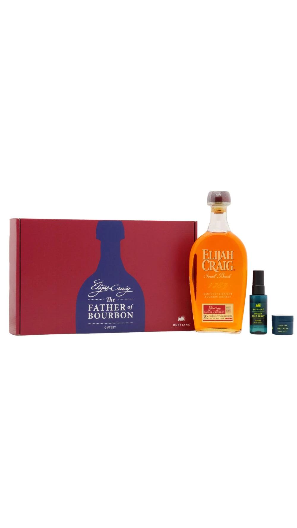 Elijah Craig - x Ruffians Small Batch Kentucky Straight Bourbon Whiskey 70cl 43.5% ABV Gift Pack