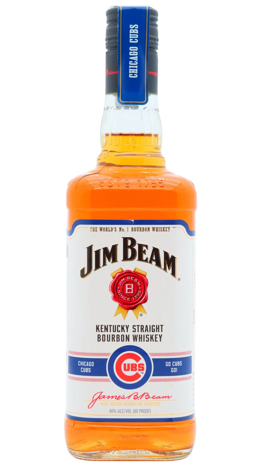 Jim Beam - 4 year old Chicago Cubs Limited Edition White Label Kentucky Straight Bourbon Whiskey 75cl 40% ABV